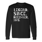 Geburtstagslegende Dezember 1985 Langarmshirts, Retro Geburtstagshirt