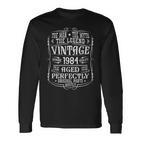 Herren 39. Geburtstag Mythos Legende 1984 Vintage Langarmshirts