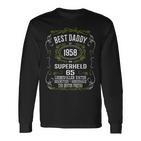 Herren 65 Geburtstag Mann Geschenk Best Daddy Papa Vater 1958 Langarmshirts