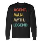 Herren Agent Mann Mythos Legende Langarmshirts