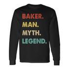 Herren Bäcker Mann Mythos Legende Langarmshirts