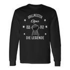 Herren Grillmeister Opa Die Legende Langarmshirts