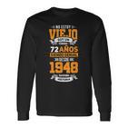 Herren Langarmshirts 72. Geburtstag Papa 2020, Spanisches Spruchdesign