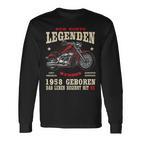 Herren Langarmshirts zum 65. Geburtstag, Biker-Motiv Chopper 1958