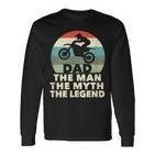 Herren Motocross MX Rider Dad Langarmshirts - Mann, Mythos, Legende