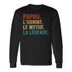 Herren Papou Lhomme Le Mythe Legende Vintage Papou Langarmshirts
