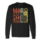 Herren Retro Mario Mann Mythos Legende Geburtstag Geschenk Langarmshirts