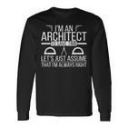 Ich Bin Ein Architekt Architekturarchitekten V3 Langarmshirts