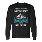 Ich Habe Zwei Titel Papa und Opa Langarmshirts, Lustiges Design für Großväter