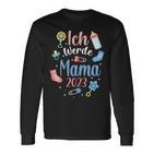 Ich Werde Mama 2023 Langarmshirts, Süßes Outfit für werdende Mütter