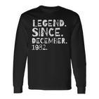 Legend Since December 1982 Geburtstagsfeier Frau Ehemann Langarmshirts