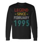 Legend Since Februar 1995 Vintage Geburtstag Langarmshirts