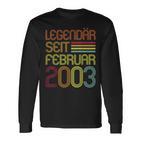 Legendär Seit Februar 2003 Geschenk 20 Geburtstag Langarmshirts