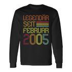 Legendär Seit Februar 2005 Geschenk 18 Geburtstag Langarmshirts