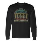 Legenden 1933 Geburt Langarmshirts, 90. Geburtstag Mann Design