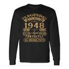 Legenden 1948 Geburtstag Langarmshirts, Geschenk zum 75. für Männer