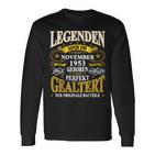 Legenden 1953 November Geburt, 70. Lustiges Geburtstag Langarmshirts