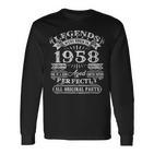 Legenden 1958 Geburtstag Langarmshirts, Einzigartiges Design für 65-Jährigen