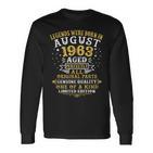 Legenden August 1963 Geboren - 59. Geburtstag Langarmshirts für Jubilare