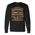 Legenden Februar 1938 - 85. Geburtstag Mann V3 Langarmshirts, Retro Design