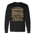 Legenden Februar 1953 Langarmshirts, 70. Geburtstag Mann Vintage Design