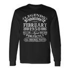 Legenden Februar 1958 - 65. Geburtstag Mann Langarmshirts, Retro Design