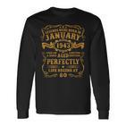 Legenden Januar 1943 Langarmshirts, 80. Geburtstag Mann V10