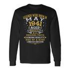 Legenden Mai 1941 Geburtstag Langarmshirts, 81 Jahre Retro Design