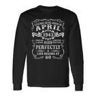 Legenden Wurden Im April 1943 Geschenk 80 Geburtstag Mann V8 Langarmshirts