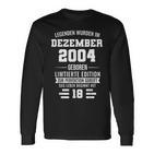 Legenden Wurden Im Dezember 2004 18Geburtstag Langarmshirts