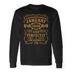 Legenden Wurden Im Januar 1948 Geschenk 75 Geburtstag Mann V8 Langarmshirts