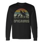 Lustiges Opa Dinosaurier Langarmshirts, Saurier Motiv für Großväter