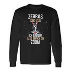 Lustiges Zebra Slogan Langarmshirts Zebras Sind Süß in Schwarz