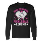 Mom Grandma Pickleball Legende Langarmshirts für Frauen