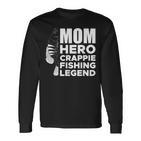 Mom Hero Crappie Fishing Legend Muttertag V2 Langarmshirts