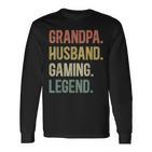 Opa Ehemann Gaming Legende Vintage Opa Gamer Retro Langarmshirts