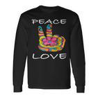 Peace Love Flower 60Er 70Er Jahre I Hippie-Kostüm Outfit Langarmshirts