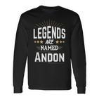 Personalisiertes Legends Are Named Andon Langarmshirts, Sternen-Design Unisex