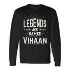 Personalisiertes Legends Are Named Vihaan Langarmshirts, Sternen-Design