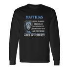 Personalisiertes Matthias Langarmshirts mit Löwenmotiv & inspirierendem Zitat