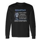 Personalisiertes Sebastian Löwen-Design Langarmshirts, Spruch Tee