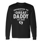 Promoted to Great Daddy 2020 Langarmshirts, Perfektes Geschenk zum Vatertag