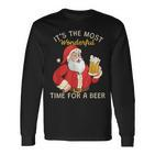 Santa Wonderful Times Für Ein Bier Langarmshirts