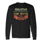 Sebastian Der Mann Mythos Legende Langarmshirts, Personalisiert