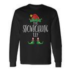 Snowboard-Elfen- Familien-Pyjama Weihnachtselfe Langarmshirts