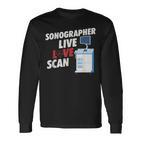 Sonographie Langarmshirts: Live Love Scan, Medizinische Ultraschall Technik