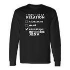Statut De La Relation Pris Par Une Infirmiere Sexy T-Shirt Long Sleeve T-Shirt