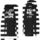 Stolze Oma seit 2021 Schwarzes Langarmshirts, Präsent für Großmütter