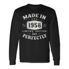 Vintage 1958 Made In 1958 65 Geburtstag Mann Frau 65 Jahre V2 Langarmshirts