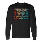 Vintage 1993 Limitierte Auflage 30 Jahre Alt Geburtstag Langarmshirts